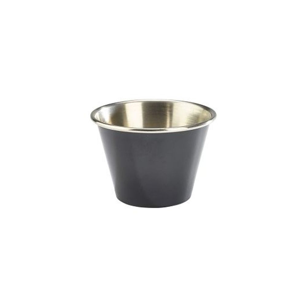 Stainless Steel 2.5 Ounce Black Ramekin, 24 count
