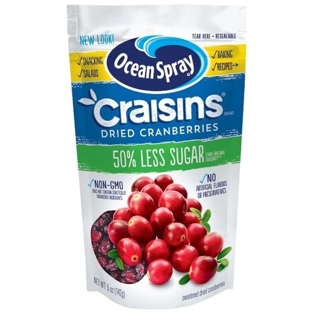 Craisins 50 Percent Less Sugar Dried Cranberries 5 Ounce