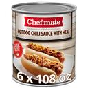 Chef-Mate Hot Dog Chili Sauce with Beef - 108 oz. can, 6 per case