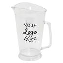 Clear Crystal Styrene Pitcher with 1 COLOR Custom Logo